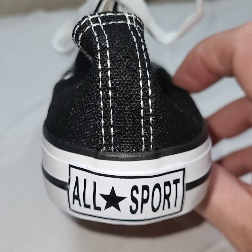 All Sport girl's black canvas sneakers - Picture 12 of 15
